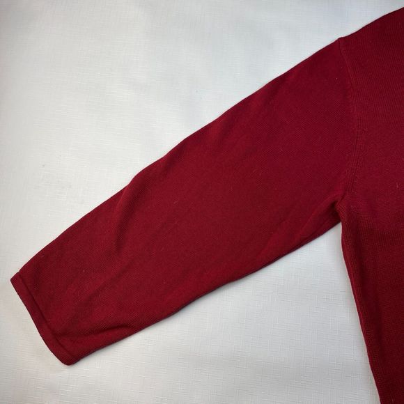 BOB MACKIE Cardigan EMBROIDERED Red Button Up LONG Sweater! FLORAL ART Sz 1X - Picture 15 of 16